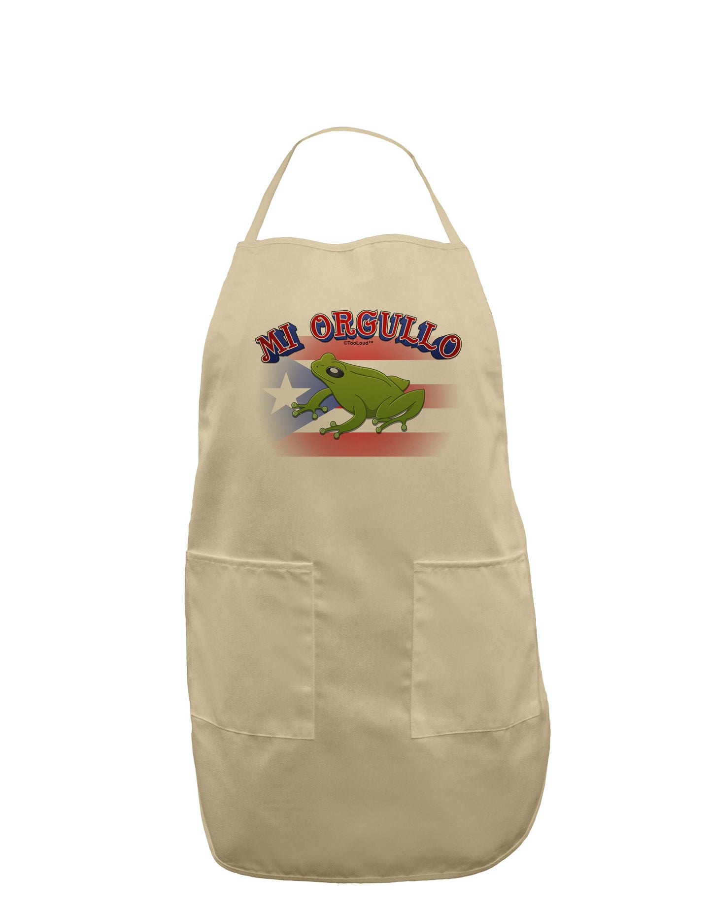 Mi Orgullo Coqui Adult Apron-Bib Apron-TooLoud-Stone-One-Size-Davson Sales