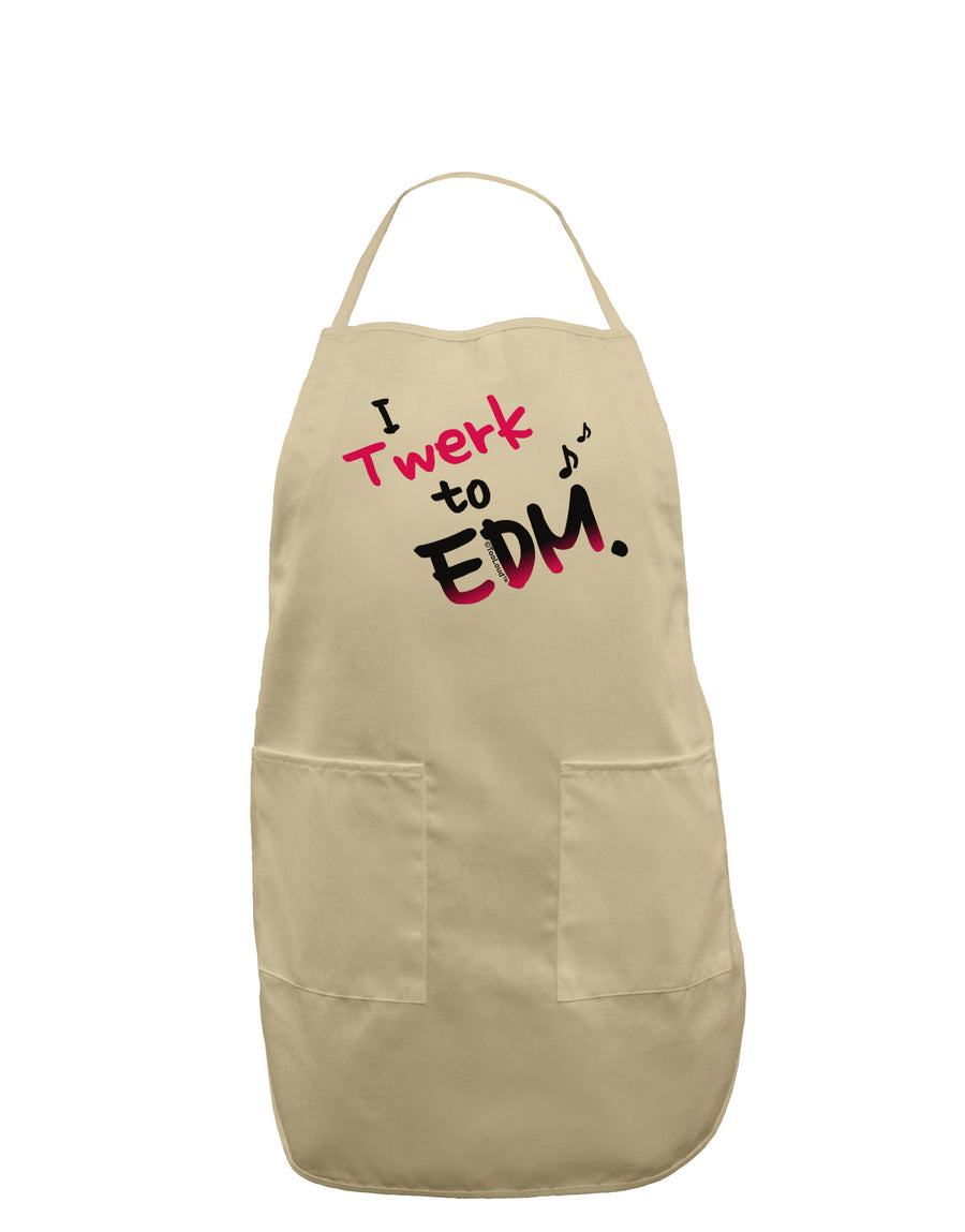 Twerk To EDM Pink Adult Apron-Bib Apron-TooLoud-White-One-Size-Davson Sales