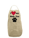 I Heart My Shih Tzu Adult Apron by TooLoud-Bib Apron-TooLoud-Stone-One-Size-Davson Sales