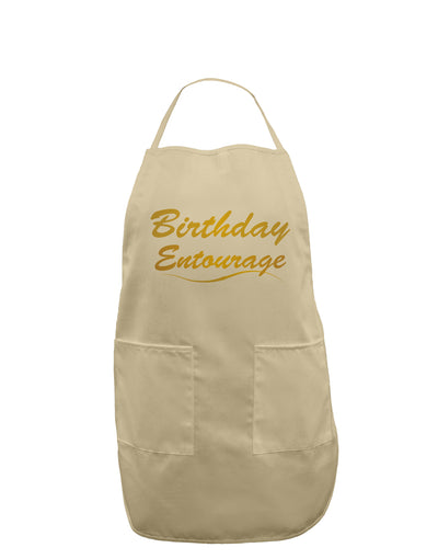 Birthday Entourage Text Adult Apron by TooLoud-Bib Apron-TooLoud-Stone-One-Size-Davson Sales