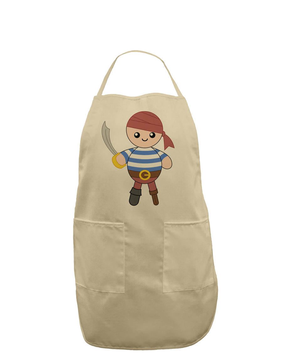 Petey the Pirate - Halloween Adult Apron-Bib Apron-TooLoud-White-One-Size-Davson Sales