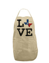 Texas Love Distressed Design Adult Apron by TooLoud-Bib Apron-TooLoud-Stone-One-Size-Davson Sales