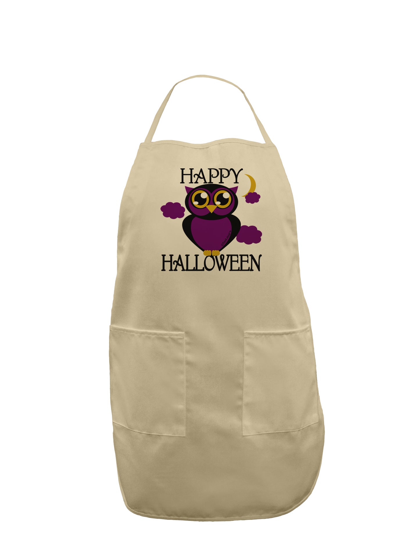 Owl Purple Text Adult Apron-Bib Apron-TooLoud-Stone-One-Size-Davson Sales