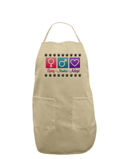 Spay Neuter Adopt Adult Apron-Bib Apron-TooLoud-Stone-One-Size-Davson Sales