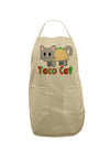 Cute Taco Cat Design Text Adult Apron by TooLoud-Bib Apron-TooLoud-Stone-One-Size-Davson Sales