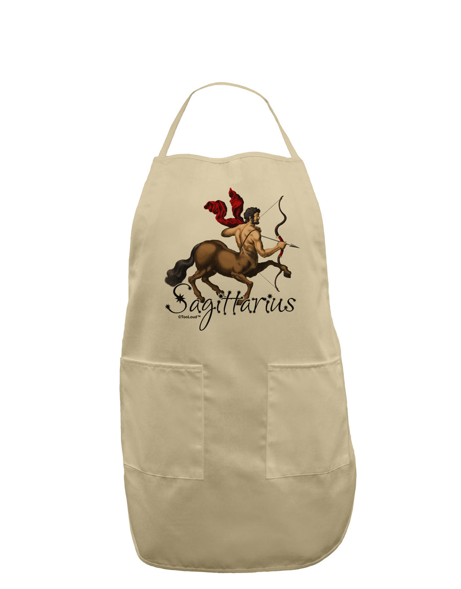 Sagittarius Color Illustration Adult Apron-Bib Apron-TooLoud-White-One-Size-Davson Sales