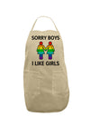 Sorry Boys I Like Girls Lesbian Rainbow Adult Apron-Bib Apron-TooLoud-Stone-One-Size-Davson Sales