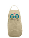 Owl Always Love You - Blue Owls Adult Apron by TooLoud-Bib Apron-TooLoud-Stone-One-Size-Davson Sales