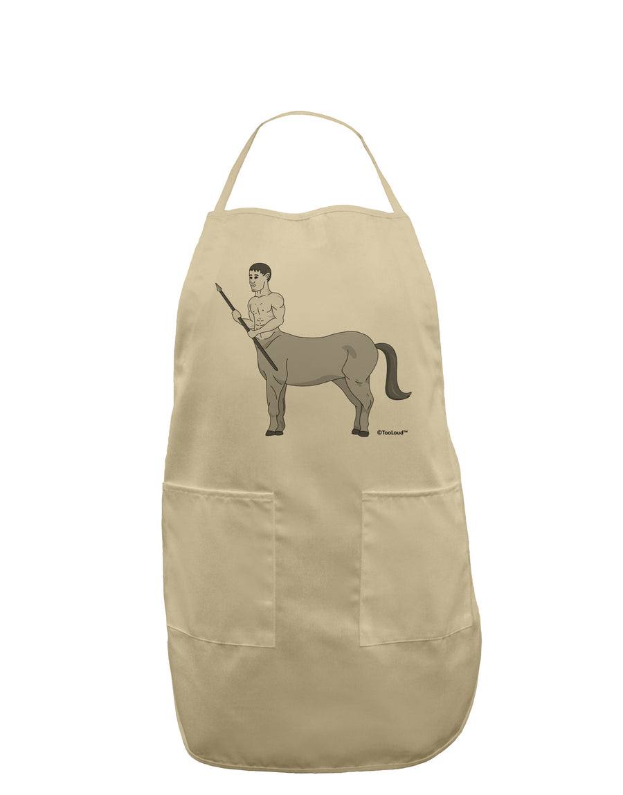 Greek Mythology Centaur Design - Grayscale Adult Apron by TooLoud-Bib Apron-TooLoud-White-One-Size-Davson Sales