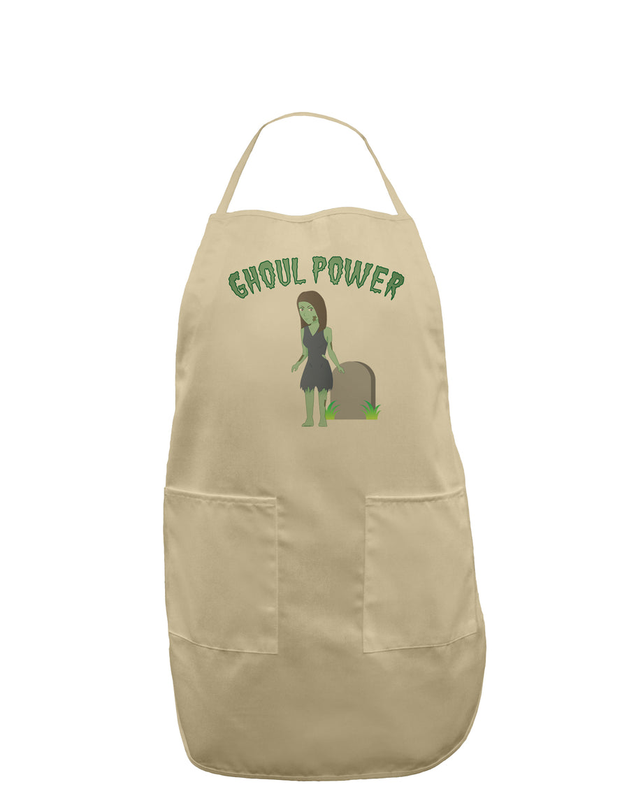 Ghoul Power - Funny Halloween Adult Apron-Bib Apron-TooLoud-White-One-Size-Davson Sales