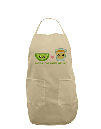 Cute Tequila Shot and Lime - Made For Each Other Adult Apron by TooLoud-Bib Apron-TooLoud-Stone-One-Size-Davson Sales