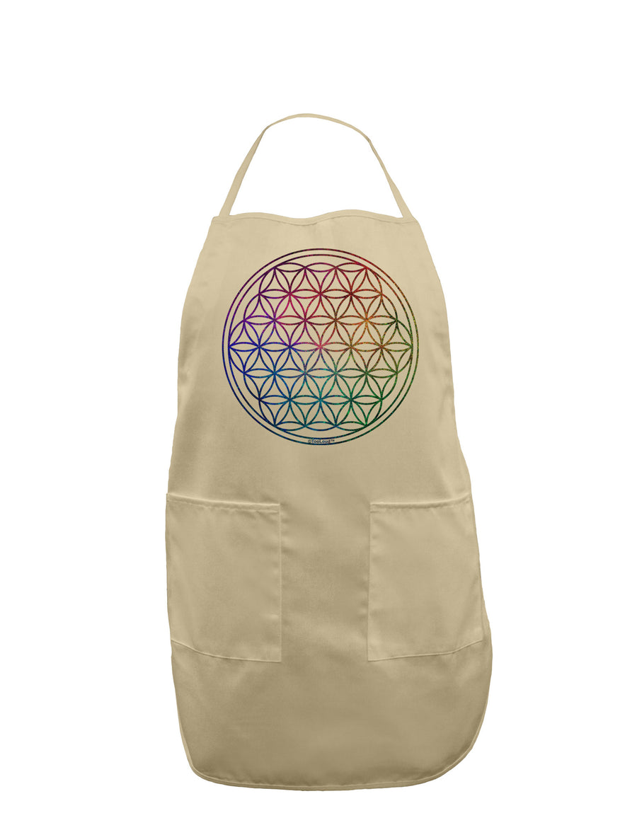 Flower of Life Circle Adult Apron-Bib Apron-TooLoud-White-One-Size-Davson Sales