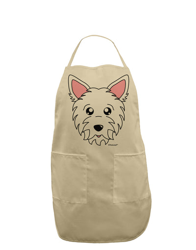 Cute West Highland White Terrier Westie Dog Adult Apron by TooLoud-Bib Apron-TooLoud-Stone-One-Size-Davson Sales