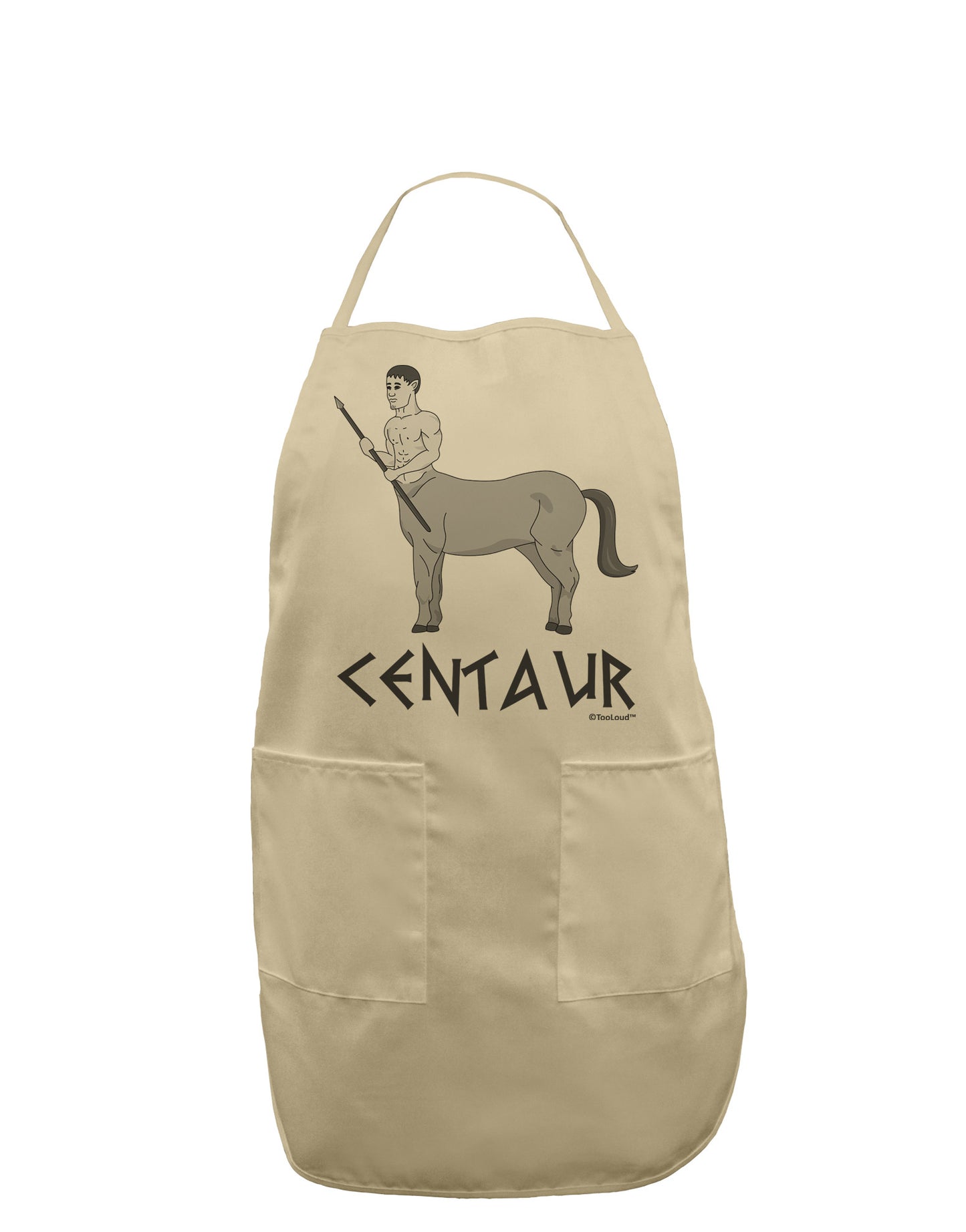 Greek Mythology Centaur Design - Grayscale - Text Adult Apron by TooLoud-Bib Apron-TooLoud-Stone-One-Size-Davson Sales