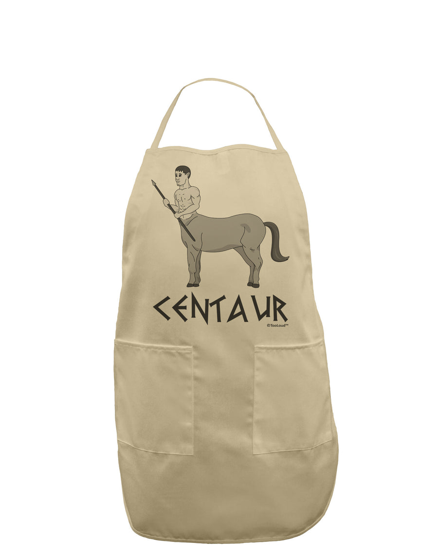 Greek Mythology Centaur Design - Grayscale - Text Adult Apron by TooLoud-Bib Apron-TooLoud-White-One-Size-Davson Sales