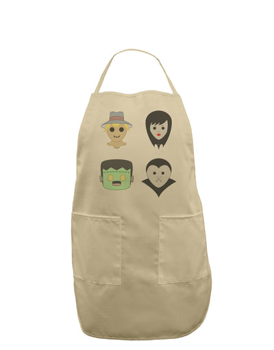 Four Lil Monsters - Halloween Design Adult Apron-Bib Apron-TooLoud-Stone-One-Size-Davson Sales