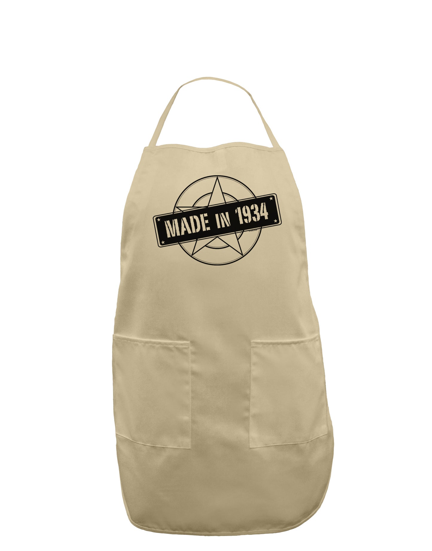 Made In Birth Year 1934 Adult Apron-Bib Apron-TooLoud-Stone-One-Size-Davson Sales