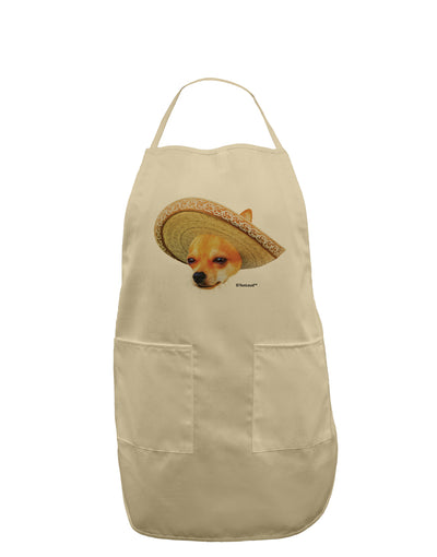 Chihuahua Dog with Sombrero - Patchwork Design Adult Apron by TooLoud-Bib Apron-TooLoud-Stone-One-Size-Davson Sales