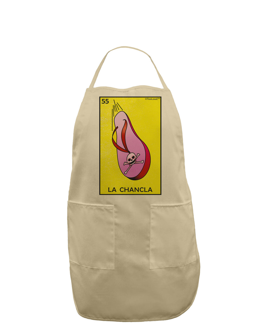 La Chancla Loteria Solid Adult Apron by-Bib Apron-TooLoud-White-One-Size-Davson Sales