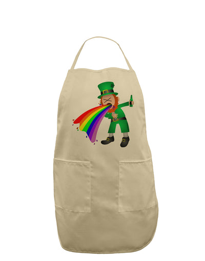 Puking Rainbow Leprechaun Adult Apron-Bib Apron-TooLoud-Stone-One-Size-Davson Sales