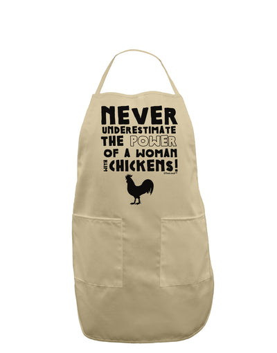 A Woman With Chickens Adult Apron-Bib Apron-TooLoud-Stone-One-Size-Davson Sales