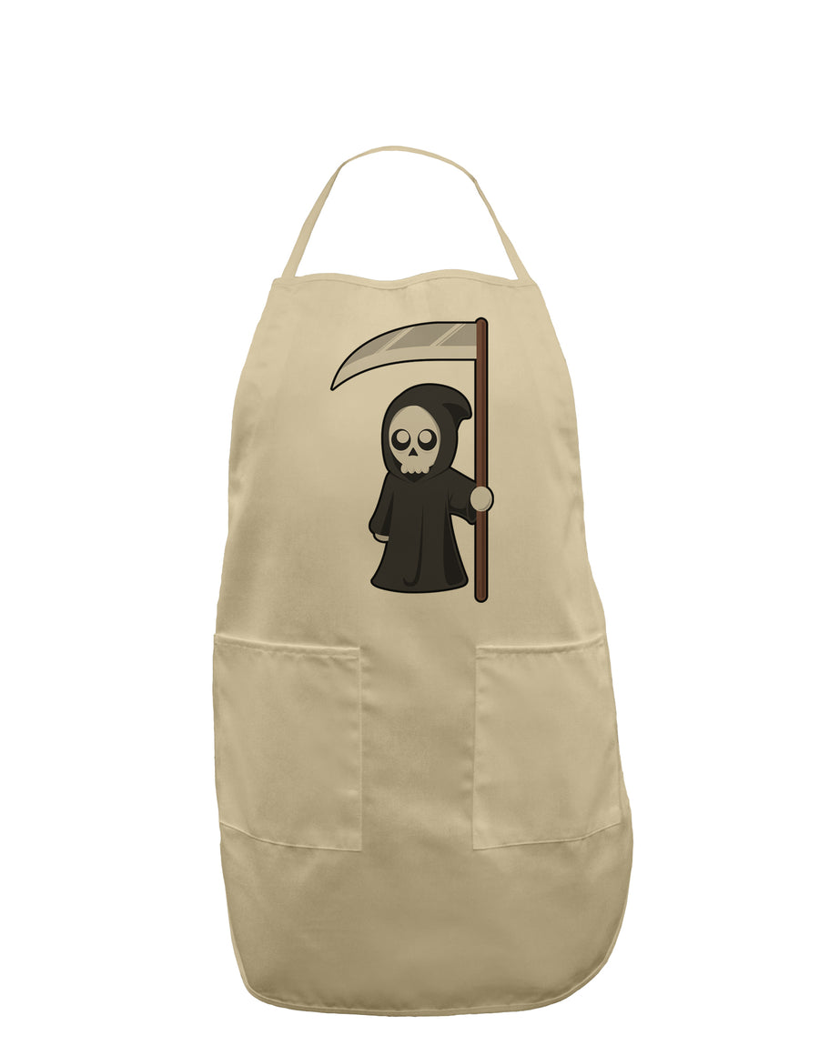 Cute Grim Reaper - Halloween Adult Apron-Bib Apron-TooLoud-White-One-Size-Davson Sales