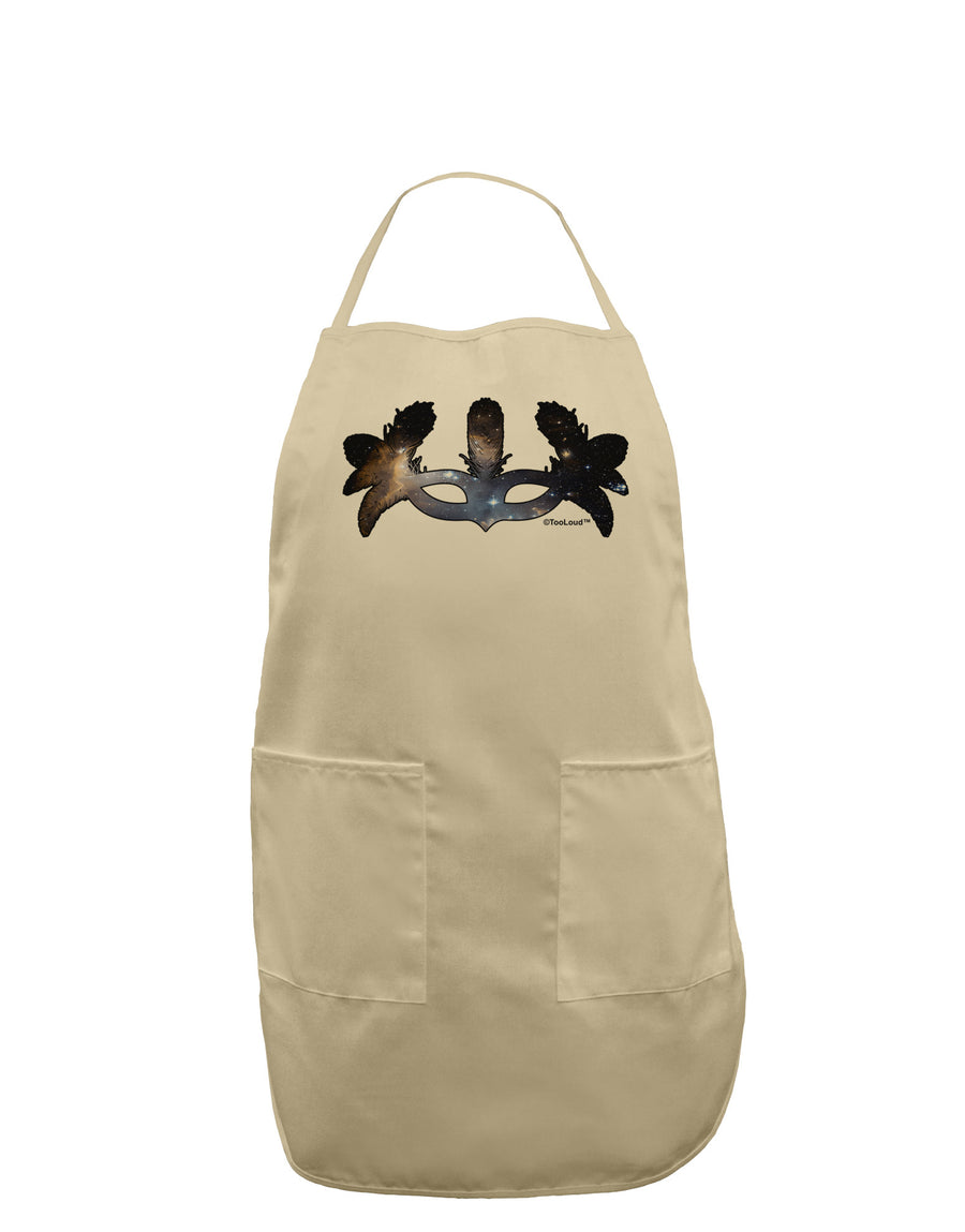 Galaxy Masquerade Mask Adult Apron by TooLoud-Bib Apron-TooLoud-White-One-Size-Davson Sales