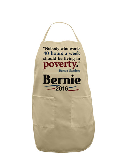 Bernie on Jobs and Poverty Adult Apron-Bib Apron-TooLoud-Stone-One-Size-Davson Sales