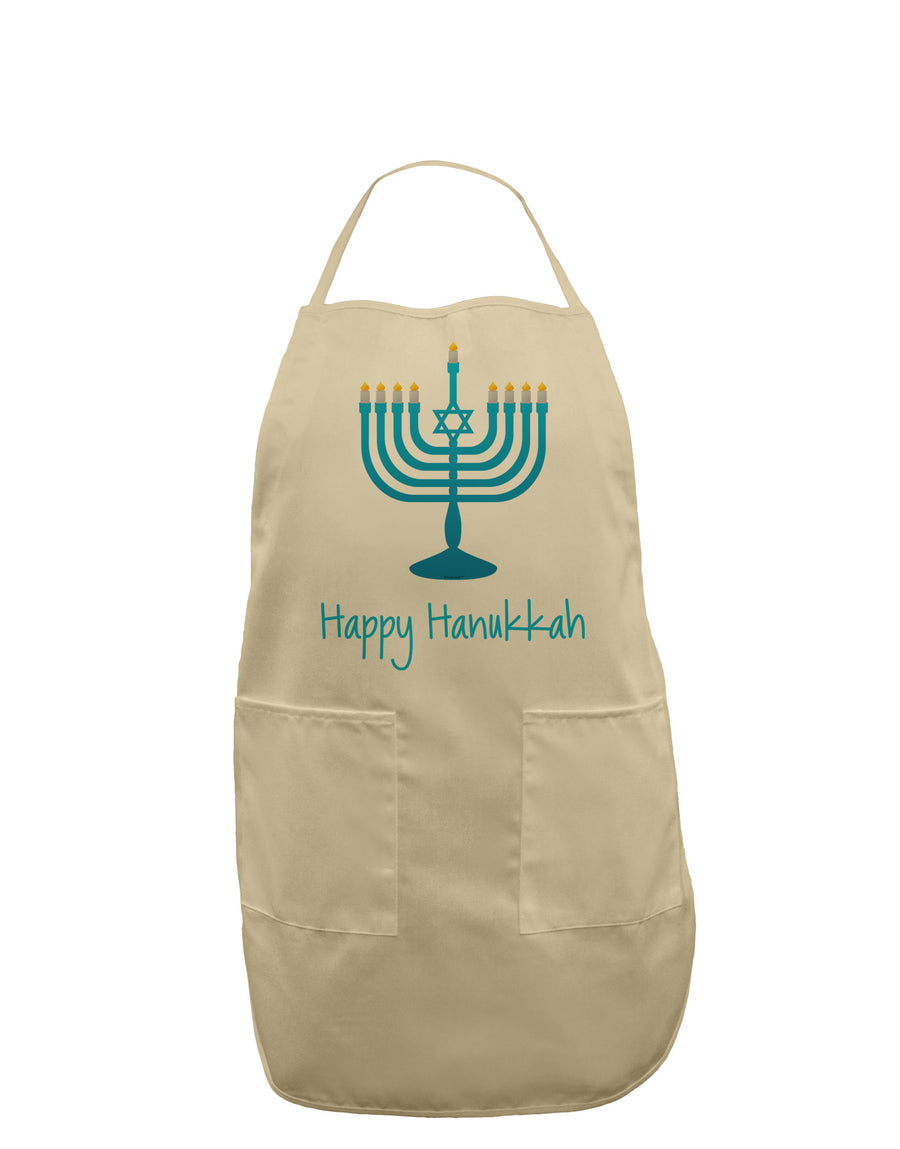 Happy Hanukkah Menorah Adult Apron-Bib Apron-TooLoud-White-One-Size-Davson Sales