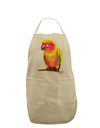 Sun Conure Parrot Watercolor Adult Apron-Bib Apron-TooLoud-Stone-One-Size-Davson Sales