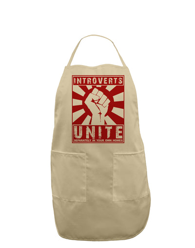 Introverts Unite Funny Adult Apron by TooLoud-Bib Apron-TooLoud-Stone-One-Size-Davson Sales