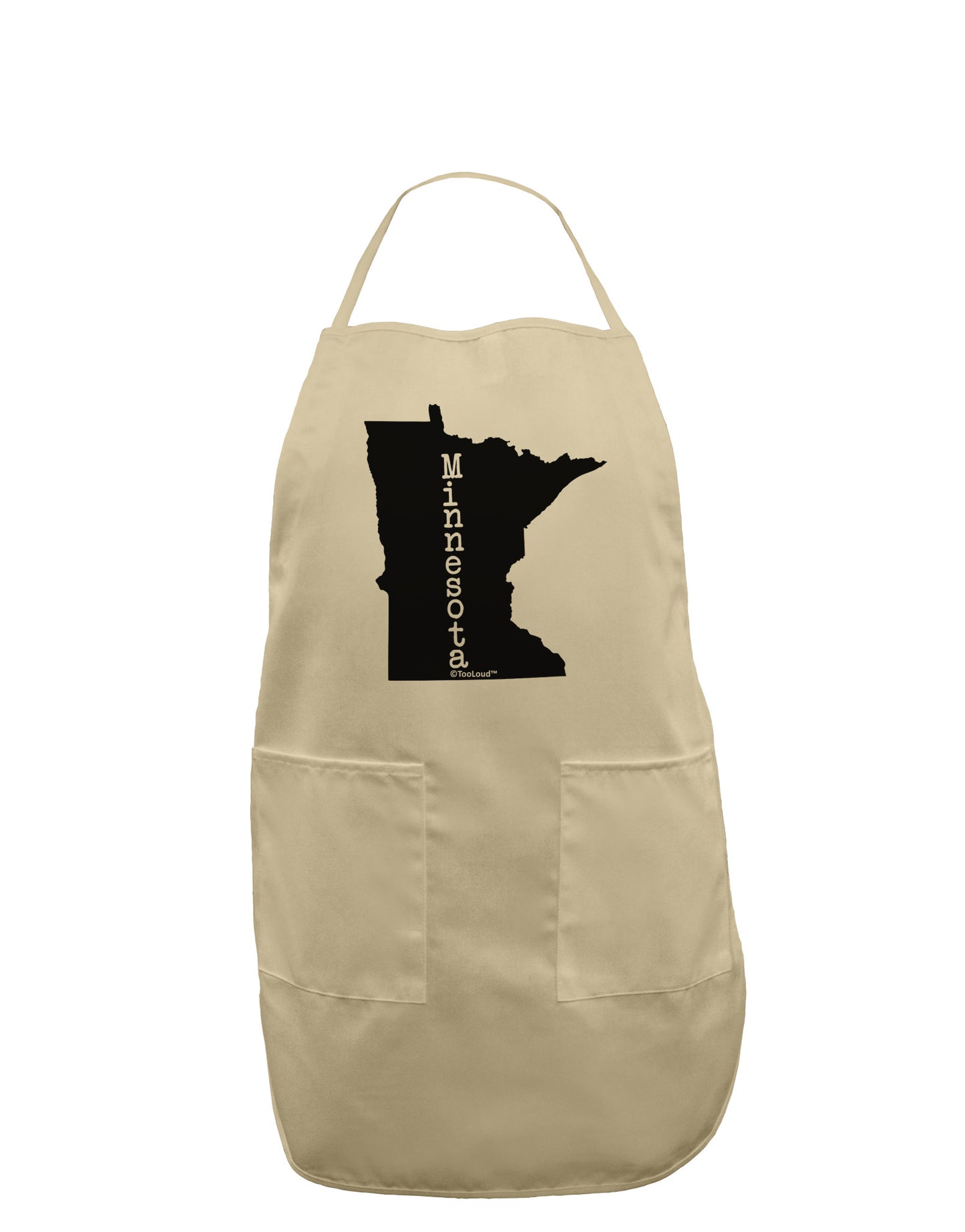 Minnesota - United States Shape Adult Apron-Bib Apron-TooLoud-Stone-One-Size-Davson Sales