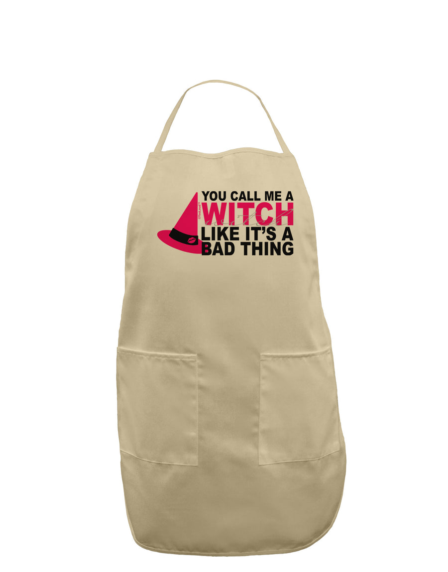 Witch - Bad Thing Hat Adult Apron-Bib Apron-TooLoud-White-One-Size-Davson Sales