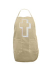 Simple Cross Design Glitter - White Adult Apron by TooLoud-Bib Apron-TooLoud-Stone-One-Size-Davson Sales