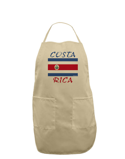 Costa Rica Flag Adult Apron-Bib Apron-TooLoud-Stone-One-Size-Davson Sales