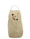 White Wolf Head Cutout Adult Apron-Bib Apron-TooLoud-Stone-One-Size-Davson Sales