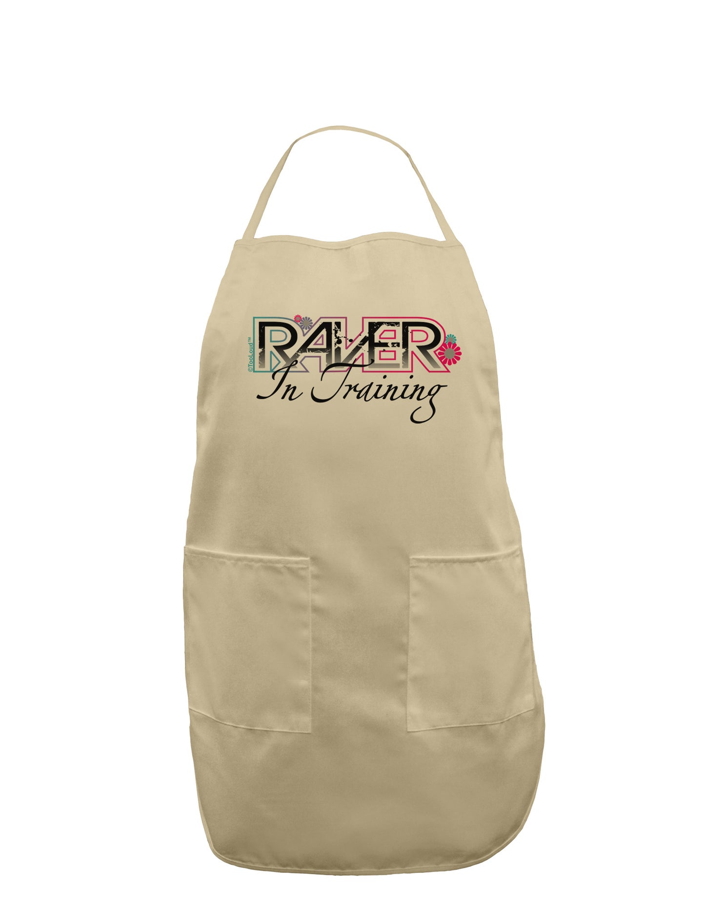 Matching Raver - In Training Adult Apron-Bib Apron-TooLoud-Stone-One-Size-Davson Sales