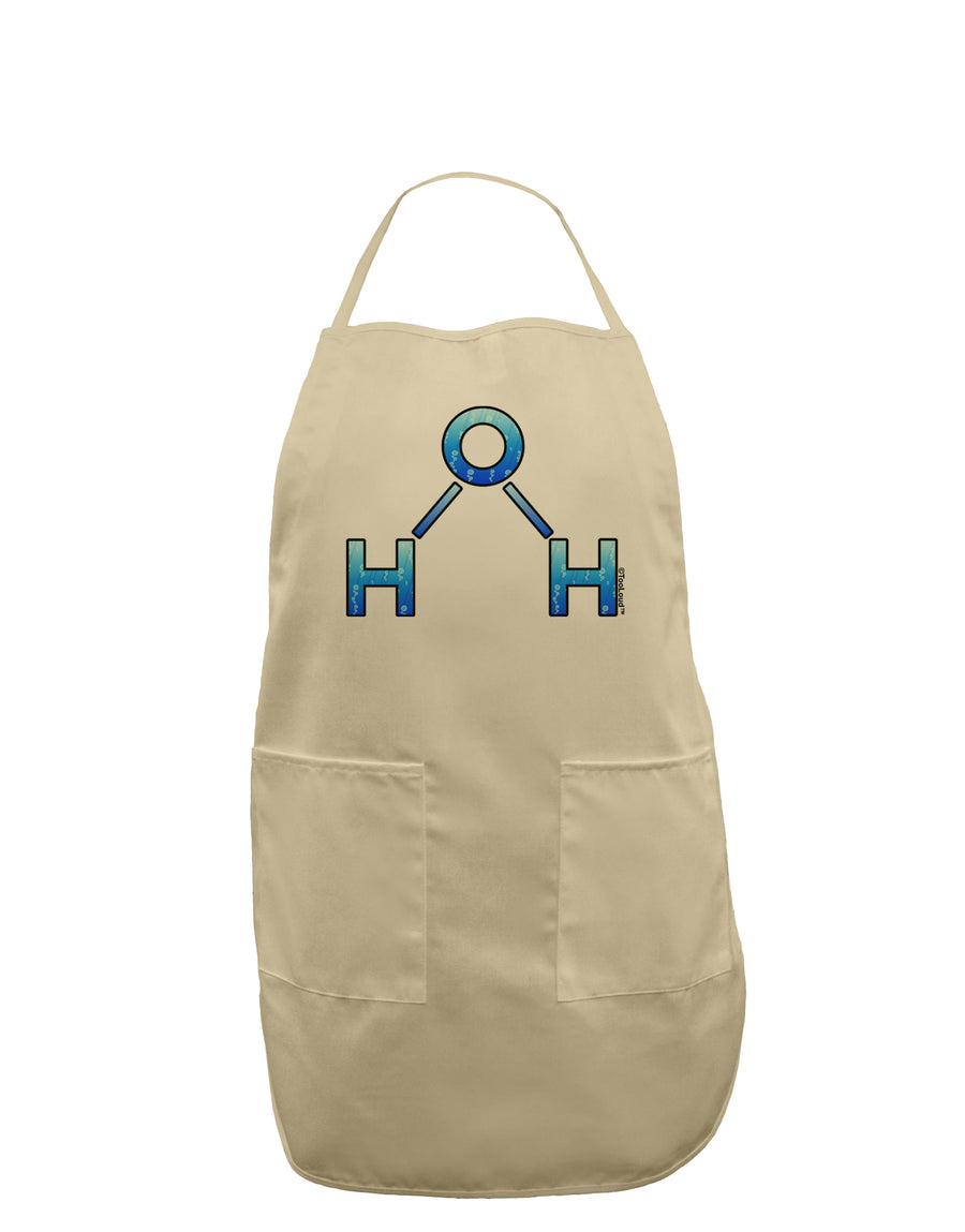 Water Molecule Adult Apron by TooLoud-Bib Apron-TooLoud-White-One-Size-Davson Sales