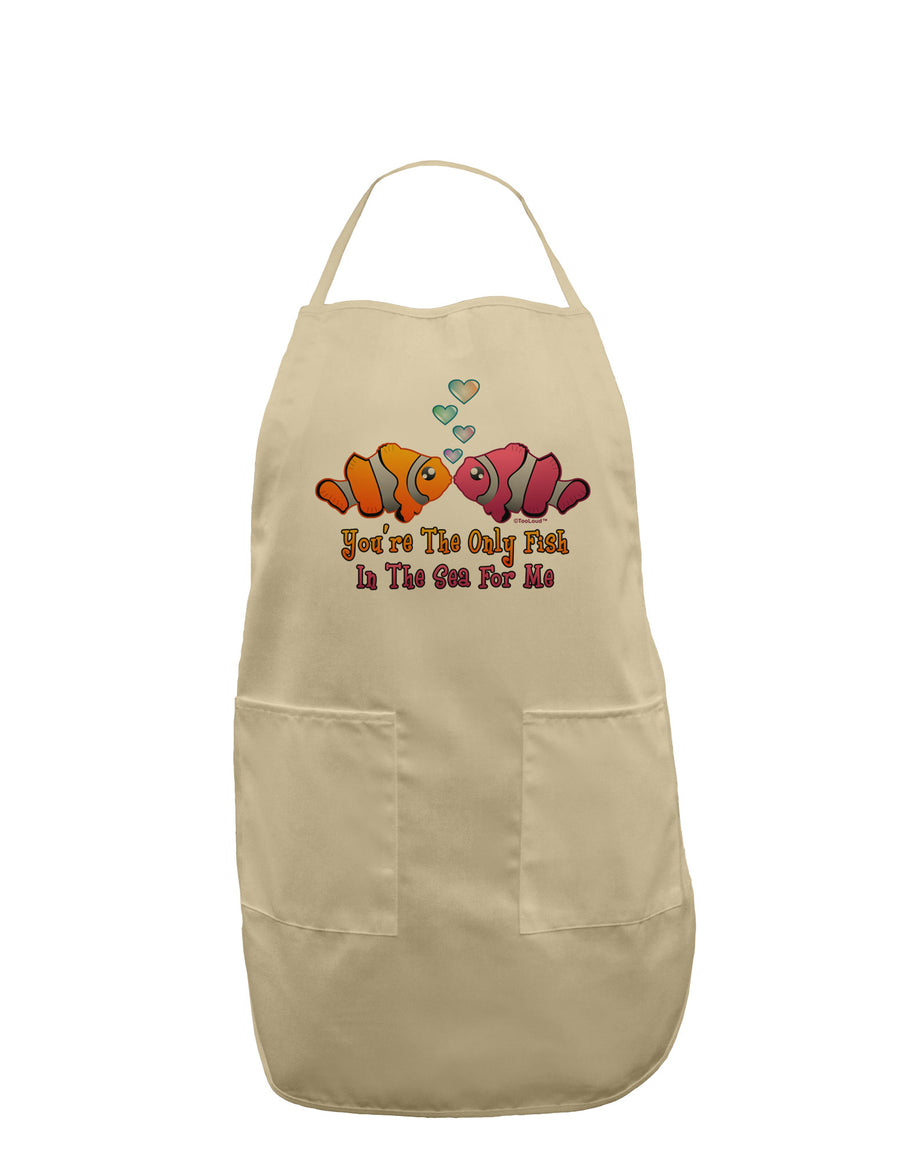 Kissy Clownfish Only Fish In The Sea Adult Apron-Bib Apron-TooLoud-White-One-Size-Davson Sales