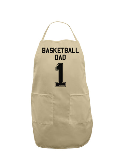 Basketball Dad Jersey Adult Apron by TooLoud-Bib Apron-TooLoud-Stone-One-Size-Davson Sales