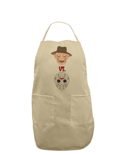 Scary Face Versus Scary Face - Halloween Adult Apron-Bib Apron-TooLoud-Stone-One-Size-Davson Sales