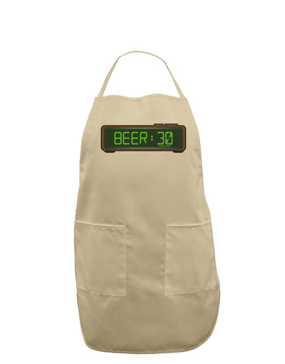 Beer 30 - Digital Clock Adult Apron by TooLoud-Wall Clock-TooLoud-Stone-One-Size-Davson Sales