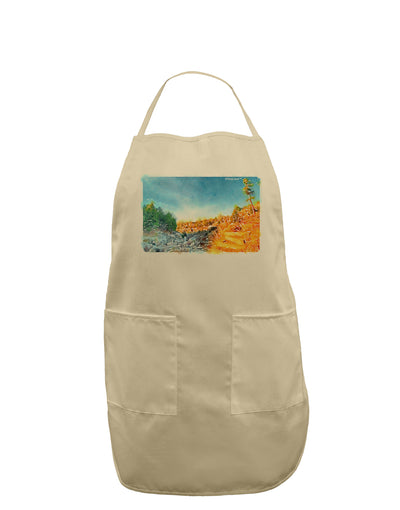 Castlewood Canyon Watercolor Adult Apron-Bib Apron-TooLoud-Stone-One-Size-Davson Sales