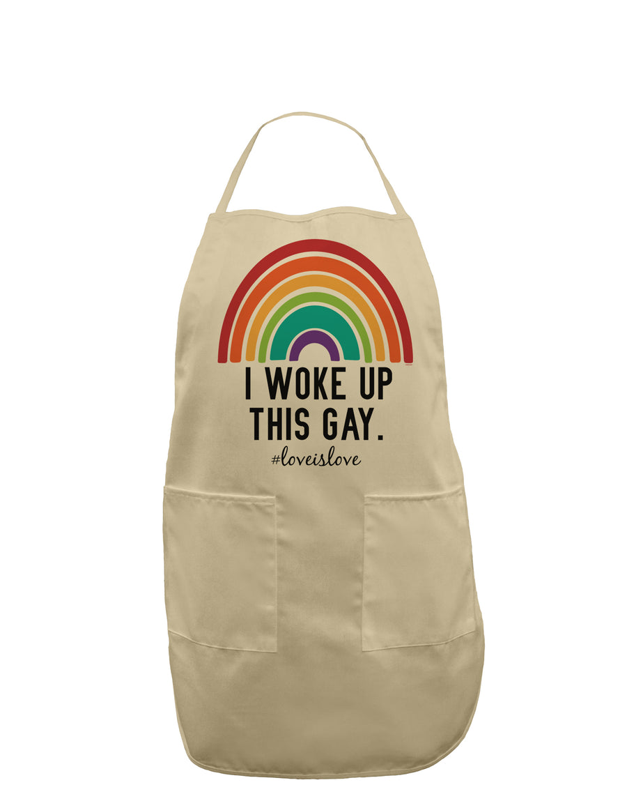 TooLoud I Woke Up This Gay Adult Apron-Bib Apron-TooLoud-White-One-Size-Davson Sales