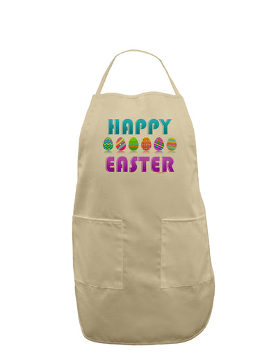 Happy Easter Decorated Eggs Adult Apron-Bib Apron-TooLoud-Stone-One-Size-Davson Sales