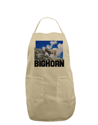 Bighorn Ram Text Adult Apron-Bib Apron-TooLoud-Stone-One-Size-Davson Sales