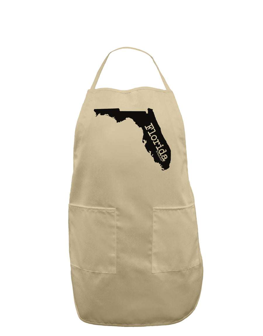 Florida - United States Shape Adult Apron by TooLoud-Bib Apron-TooLoud-White-One-Size-Davson Sales