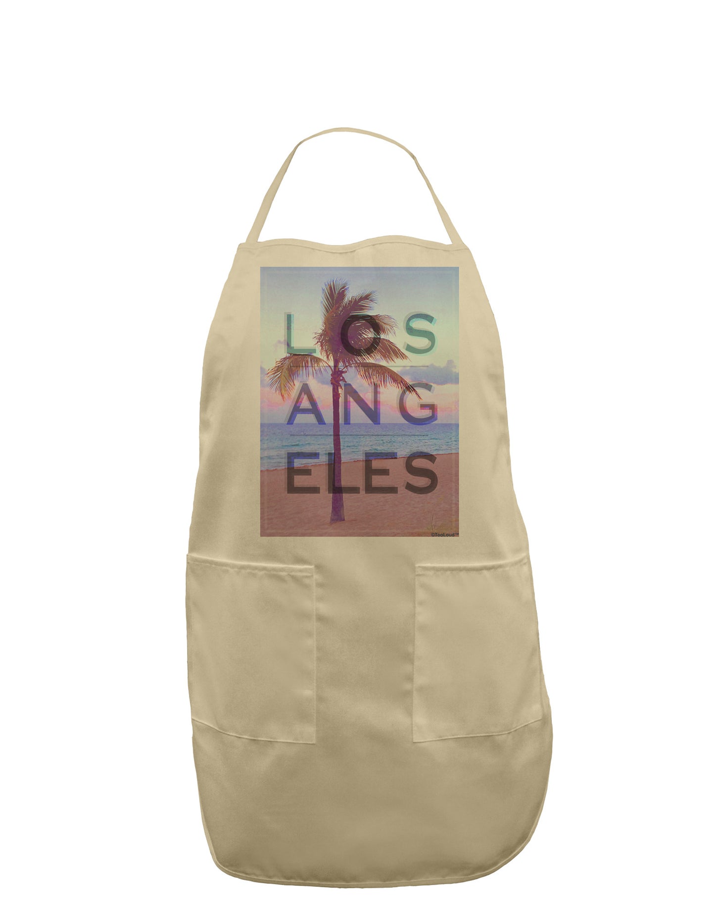Los Angeles Beach Filter Adult Apron-Bib Apron-TooLoud-Stone-One-Size-Davson Sales