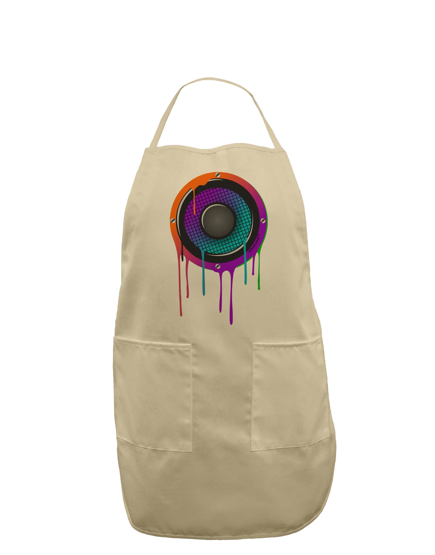 Paint Drips Speaker Adult Apron-Bib Apron-TooLoud-Stone-One-Size-Davson Sales