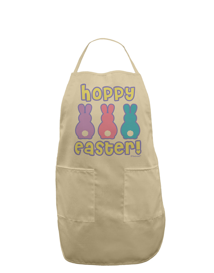 Three Easter Bunnies - Hoppy Easter Adult Apron by TooLoud-Bib Apron-TooLoud-White-One-Size-Davson Sales